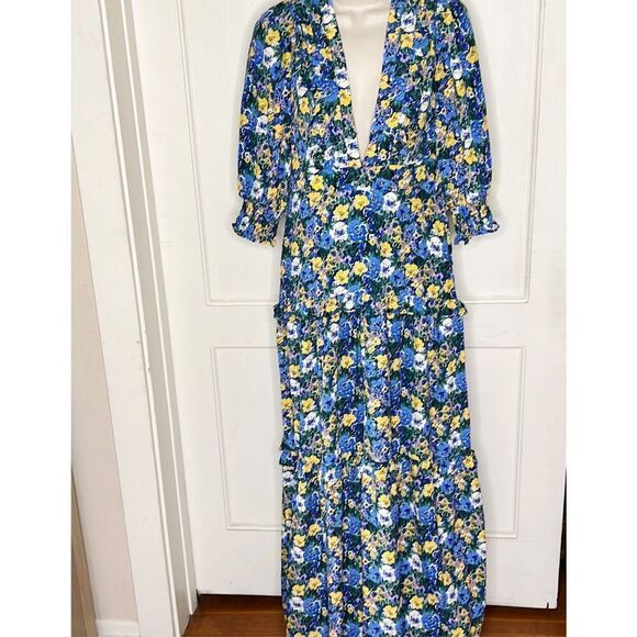 Code x Mode Blue Floral Maxi Dress Nwt Small - Picture 2 of 8